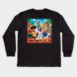 The Three Caballeros Kids Long Sleeve T-Shirt